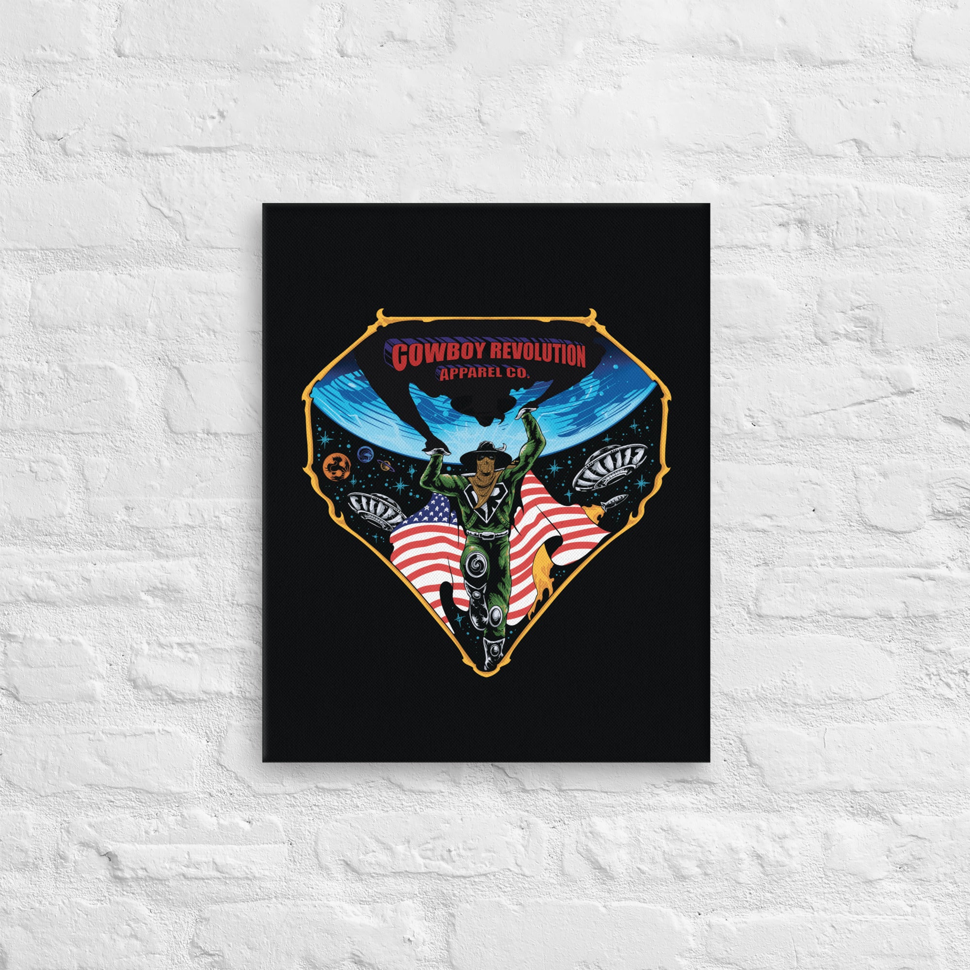"Weight Of The World" Cowboy Revolution Thin Canvas