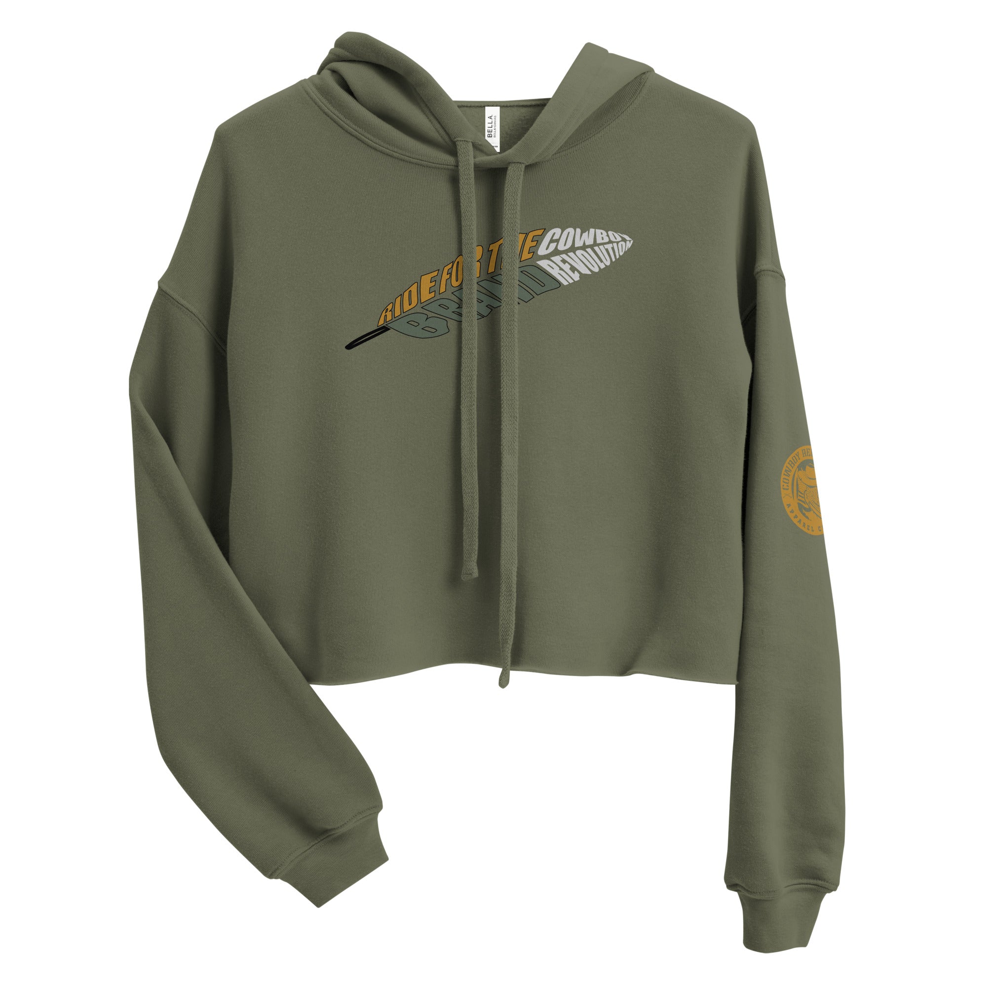 "Ride For The Brand" Cowboy Revolution Women's Crop Hoodie