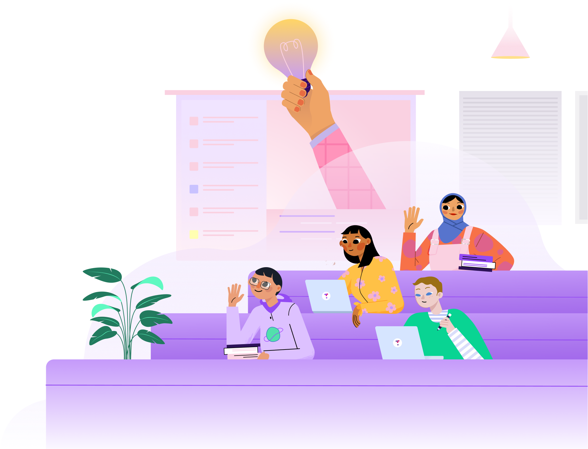 Illustration of classroom using Top Hat