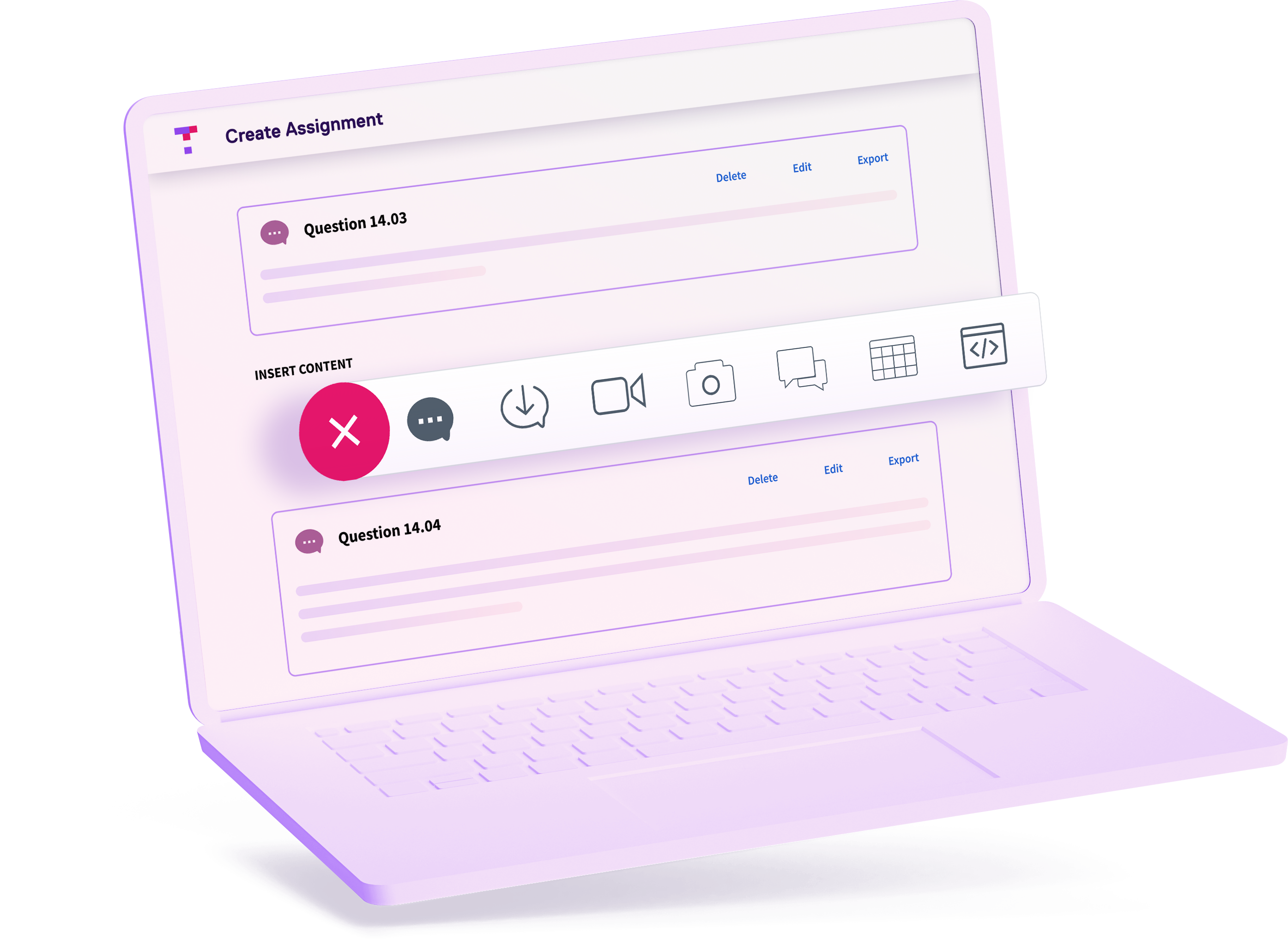 laptop with assignments